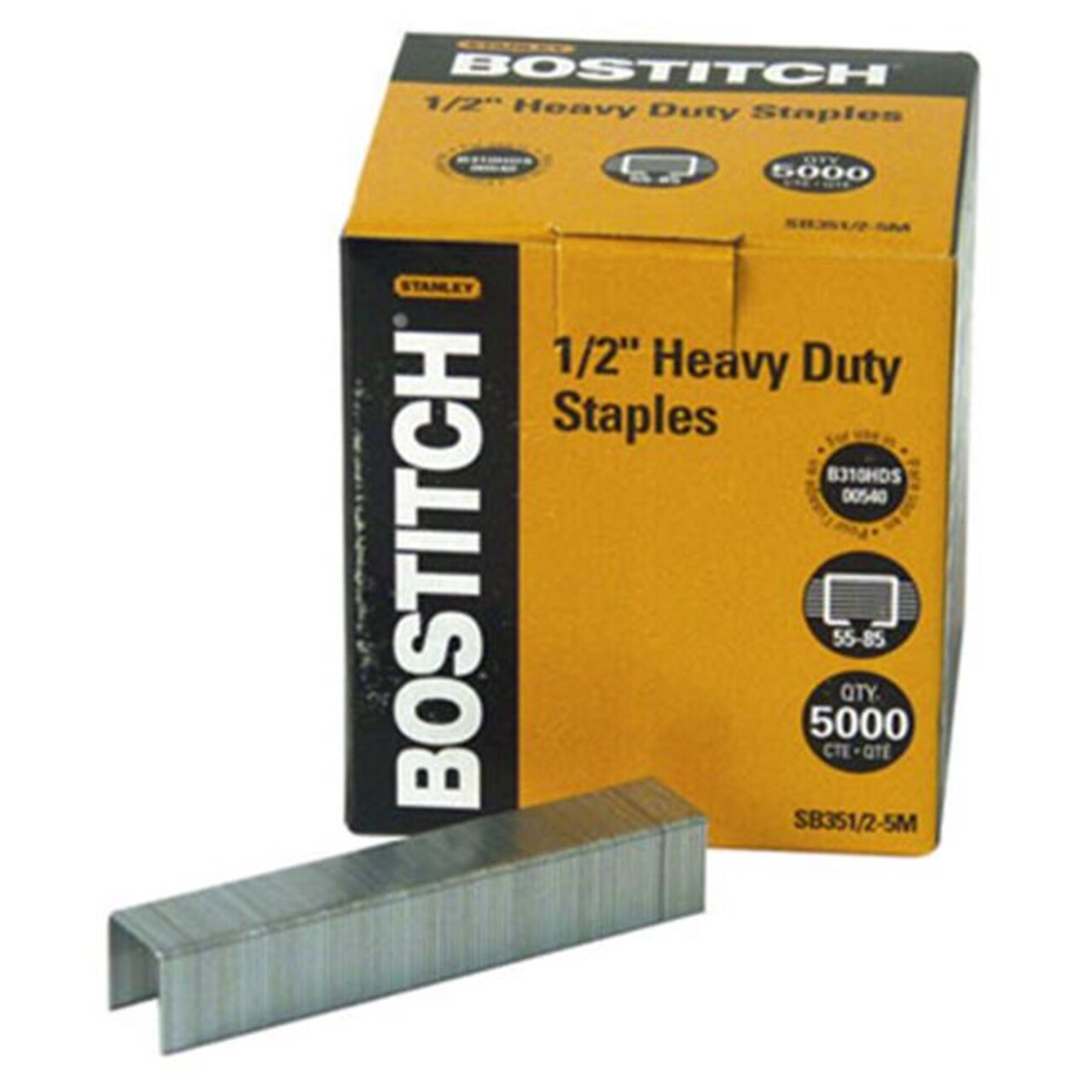 Stanley Bostitch SB351-2-5M Heavy-Duty Staples 55- to 85-Sheet Capacity 5 000-Box